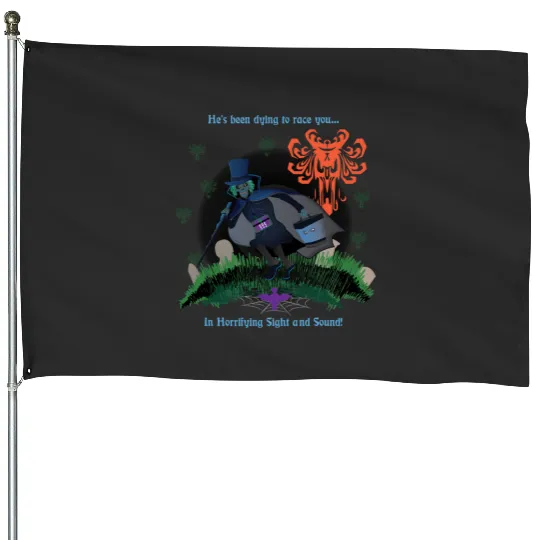 Discover Run Hatty Poster  :Haunted Mansion Shirt,  The Haunted Mansion , Vintage Walt Disney World , Disney Retro House Flags