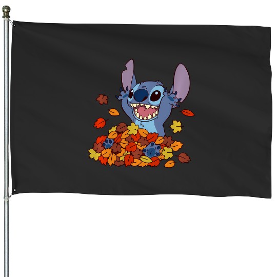 Disney Lilo Stitch Autumn Leaves Stitch House Flags