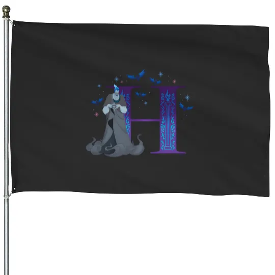 Disney Villains Alphabet Monogram Letter H For Hades House Flags