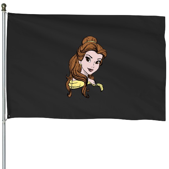 Disneys beauty beast belle ballgown portrait House Flags