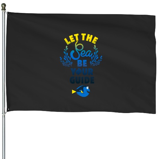 Disneys Pixars Finding Dory Let the Sea Be Your Guide Logo House Flags