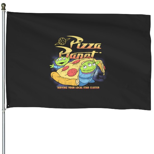 Disney Pixar Toy Story Aliens Pizza Planet House Flags