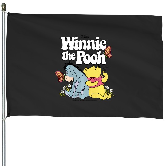 Disney Winnie The Pooh - Retro Eeyore And Pooh House Flags