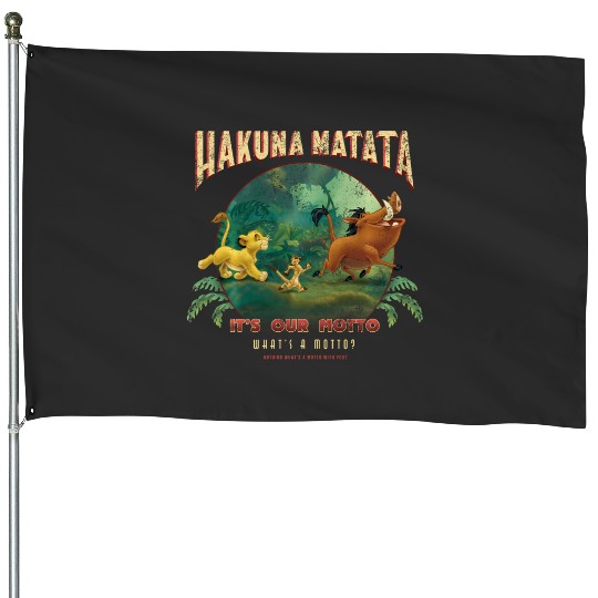 Disney Lion King Hakuna Matata Motto Simba Timon Pumbaa House Flags