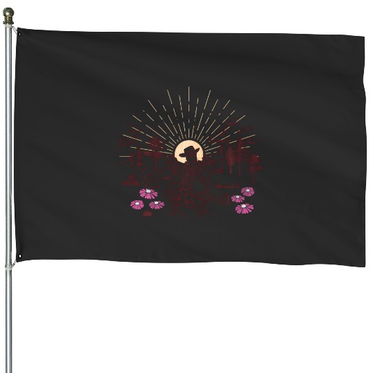 Disney Pixar Toy Story Woody Jessie Bullseye Line Art House Flags