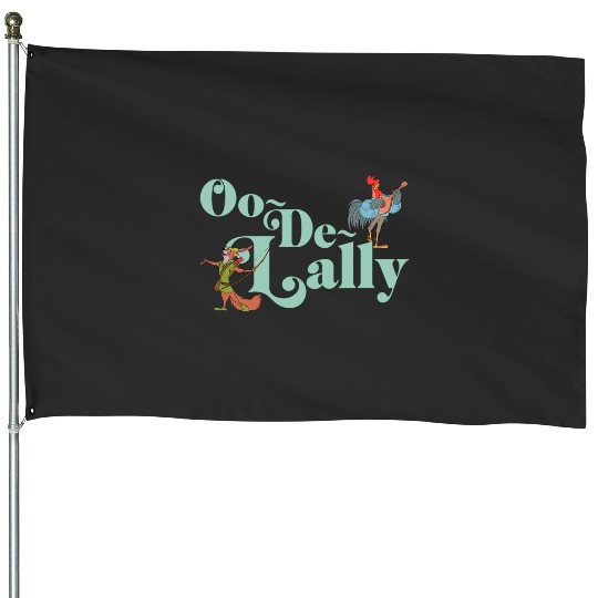 Disney Robin Hood Oo-De-Lally Iconic Quote Chest Text Logo House Flags