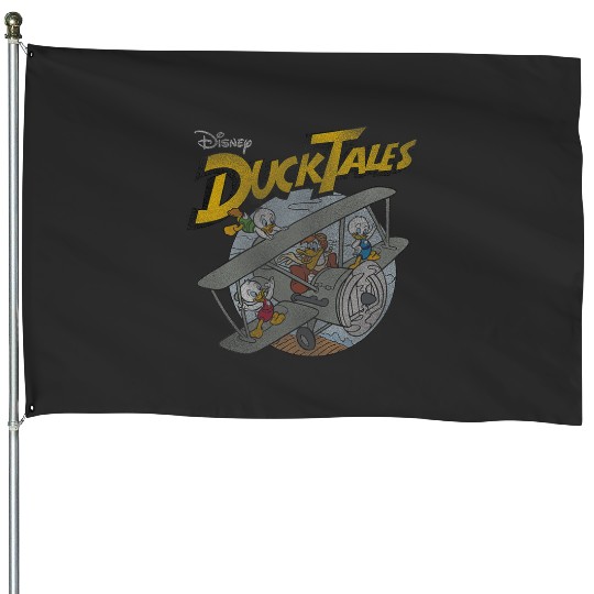 Disney DuckTales Ducks On Airplane Distressed Portrait House Flags