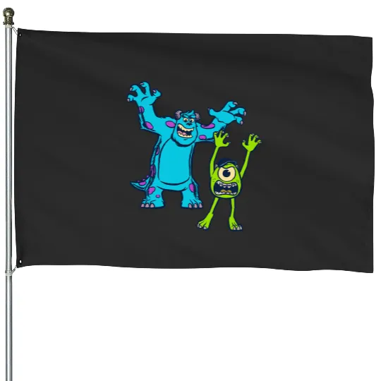 Disney Pixar Monsters University Sulley and Mike House Flags