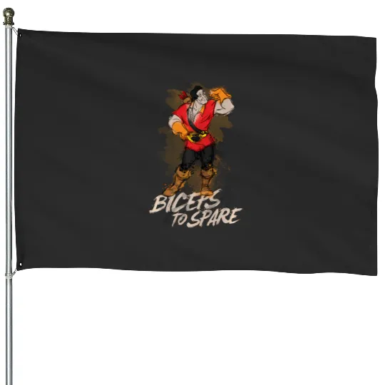 Disney Beauty And The Beast Gaston Biceps To Spare House Flags