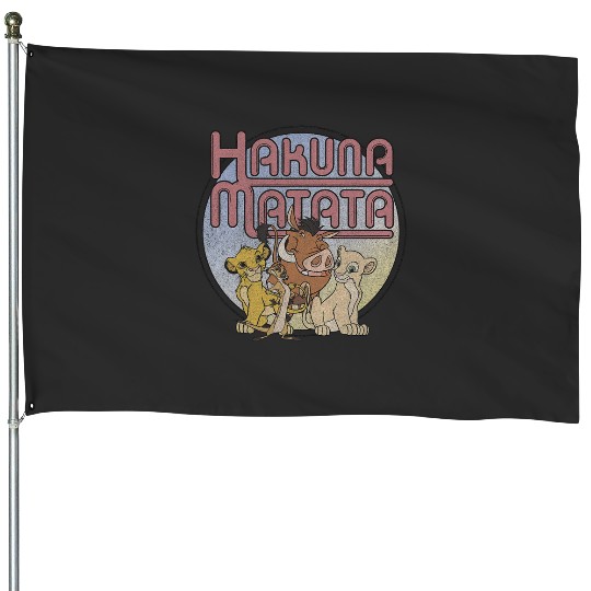 Disney Lion King Retro Hakuna Matata Simba And Friends House Flags