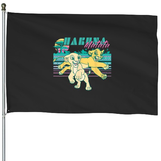 Disney Lion King Retro Simba & Nala 90s Hakuna Matata House Flags