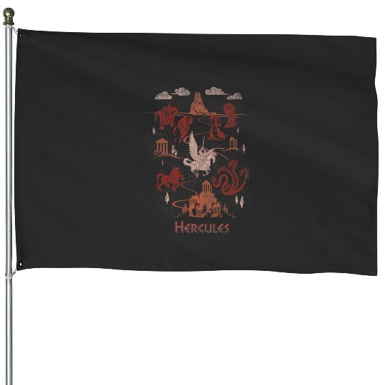 Disney Hercules Titan Map House Flags