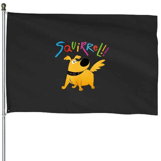 Disney Pixar UP Dug Squirrel Pose House Flags