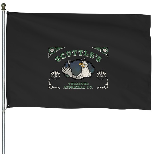 Disney The Little Mermaid Scuttle's Treasure Appraisal Co. House Flags