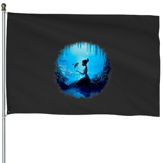 Disney Princess And The Frog Swamp Night Graphic House Flags