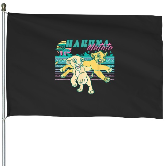 Disney Lion King Retro Simba & Nala 90s Hakuna Matata House Flags