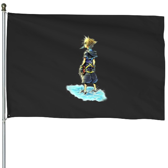Disney Kingdom Hearts Sora Sea Salt Ice Cream Sketch House Flags