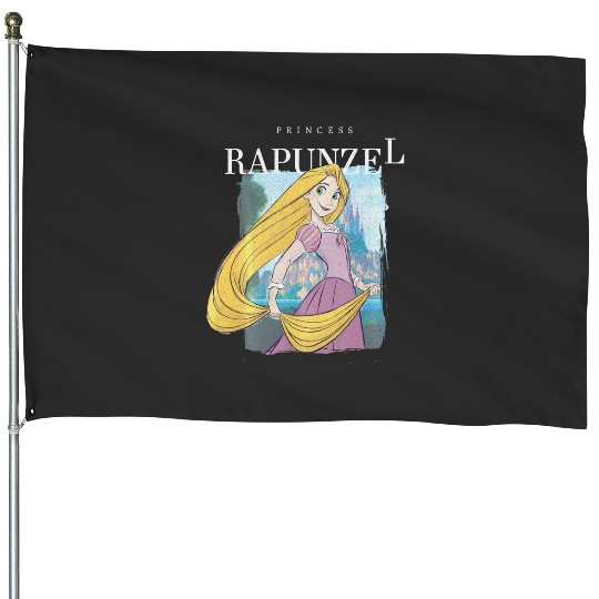 Disneys tangled princess rapunzel distressed portrait long sleeve House Flags