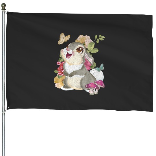Disney Bambi Thumper Vintagess Floral Portrait Premium House Flags