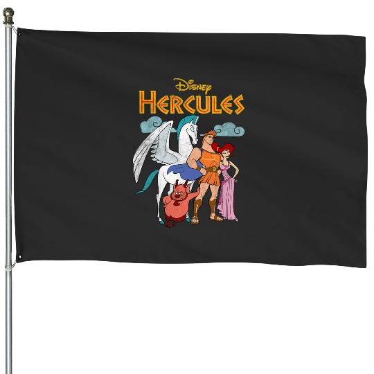 Disney Hercules Classic Hero Group Shot Vintage Poster House Flags