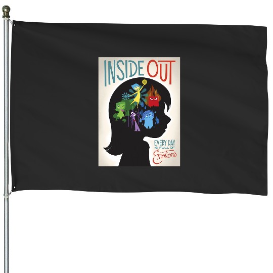 Disney Pixar Inside Out Silhouette Movie Poster House Flags
