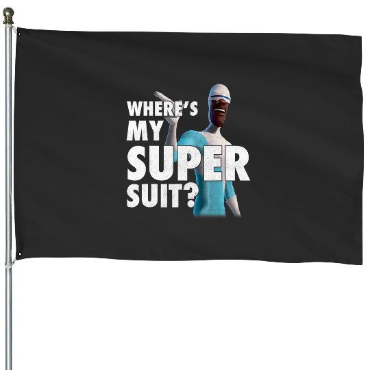 Disney Pixar The Incredibles Vintage Frozone Super Suit Logo House Flags