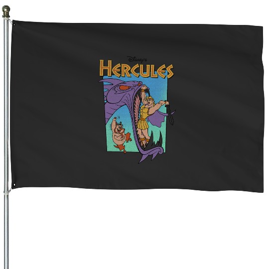 Disney Hercules Hydra Battle Retro Classic Movie Poster House Flags