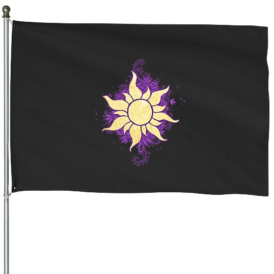 Disneys tangled gold sun doodle pendant graphic House Flags