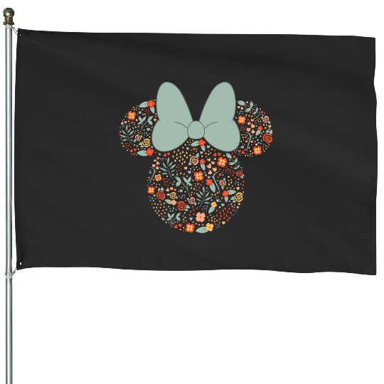 Disney Minnie Mouse Spring Head Icon with Bow Springtime House Flags