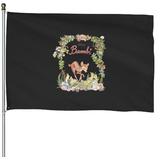 Disney Bambi Floral Portrait House Flags