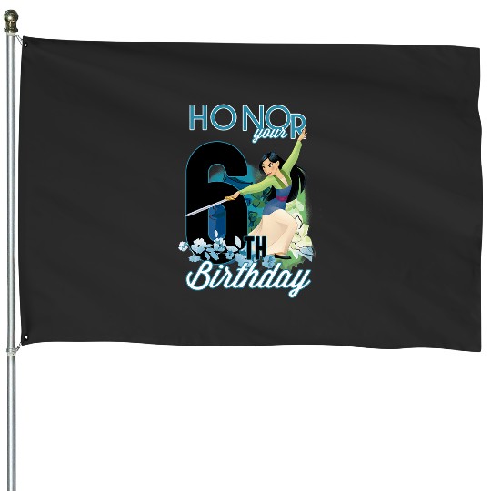 Disney Mulan Portrait Honor Your 6th Birthday House Flags