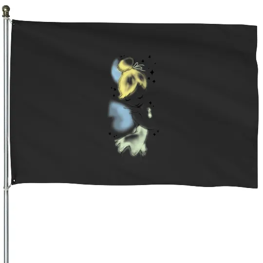 Disney Peter Pan Tinkerbell Airbrush Style Sketch House Flags