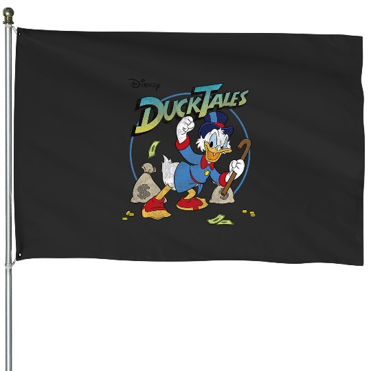 Disneys DuckTales Scrooge McDuck With Money Bags Logo House Flags