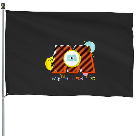 Disneys Pixars monsters inc pop art logo House Flags