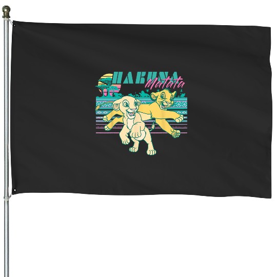 Disney Lion King Retro Simba & Nala 90s Hakuna Matata House Flags