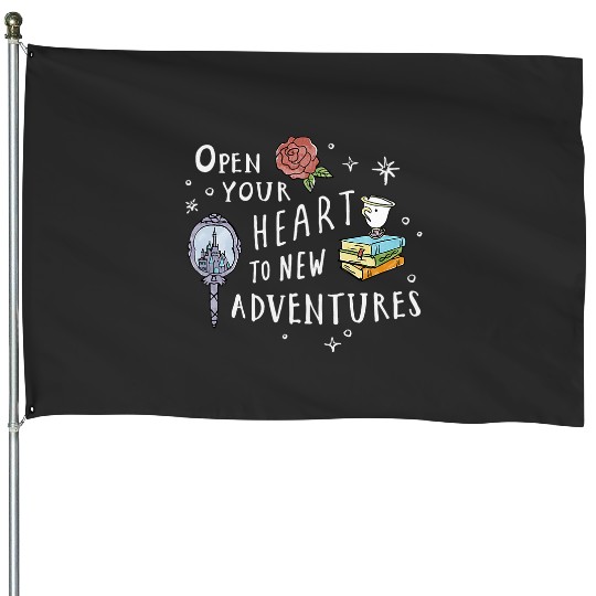Disneys Beauty and the Beast Quote House Flags