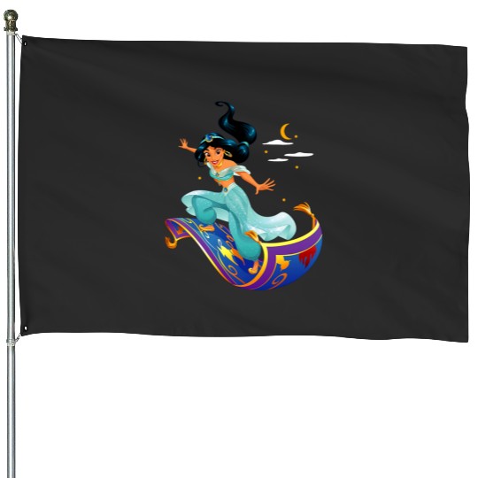 Disneys Aladdin Princess Jasmine Magic Carpet Pose House Flags