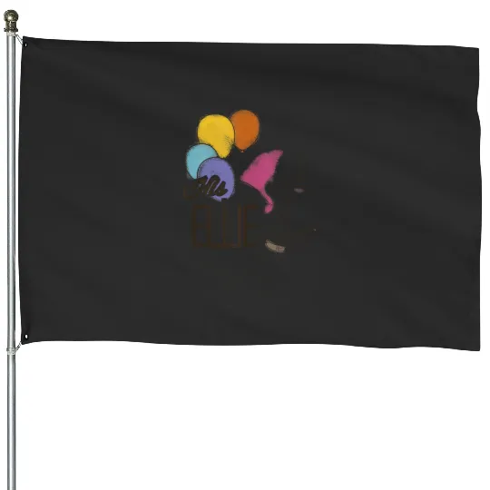 Disneys Pixars Up His Ellie Balloons Sketch House Flags