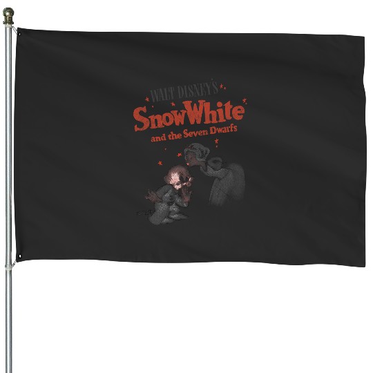 Disneys Snow White Dopey Distressed Portrait House Flags