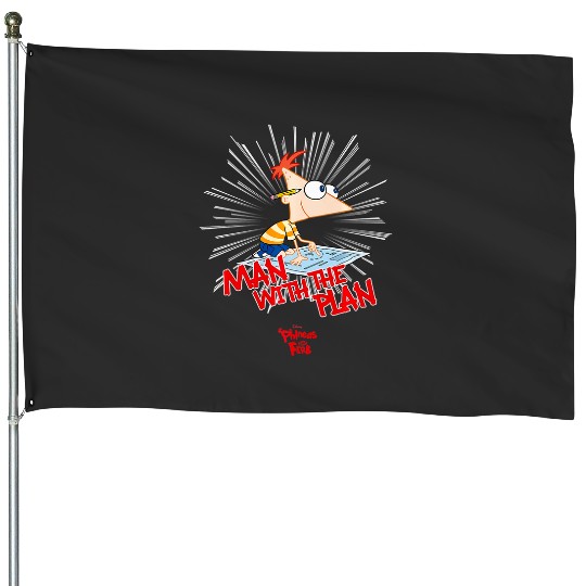 Disneys phineas and ferb plan man premium House Flags