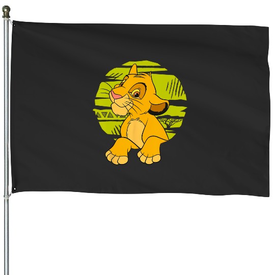 Disney The Lion King Young Simba Paws Green 90s House Flags