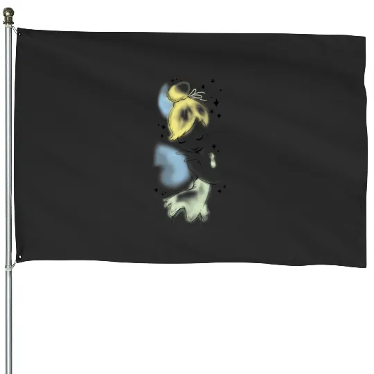 Disney Peter Pan Tinkerbell Airbrush Style Sketch House Flags