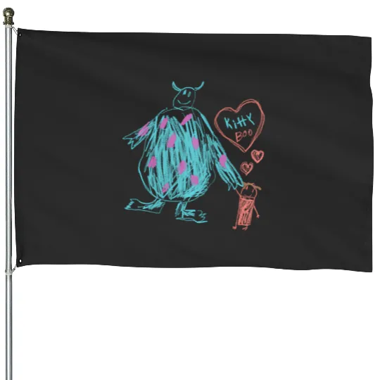 Disney And Pixars Monsters Inc. Sulley Kitty And Boo House Flags