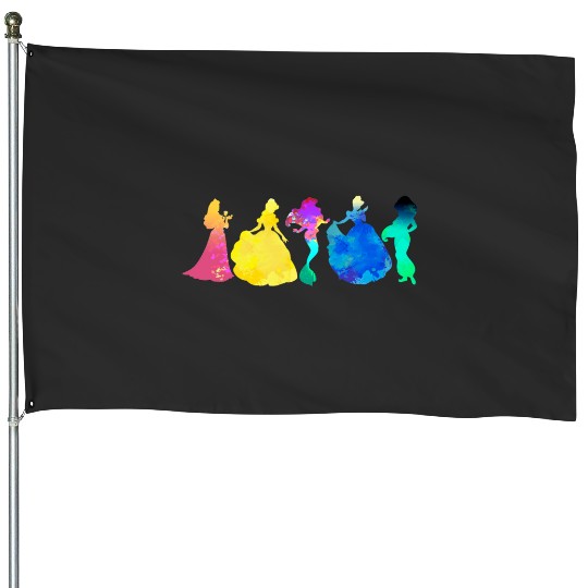 5 Princesses Inspired Silhouette  : Disney princess tattoo Shirt,  Princess tattoo vintage t shirt, Disney princess tattoo Gift Fan S-5XL House Flags