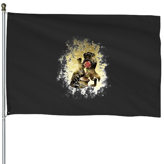 Beauty - Beast - Gold Red Rose Couple Romantic Magic Enchanted Love  : Disney princess tattoo Shirt,  Princess tattoo vintage t shirt, Disney princess tattoo Gift Fan S-5XL House Flags