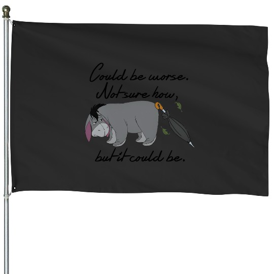 Disney Winnie the Pooh Eeyore Could be Worse Long Sleeve House Flags
