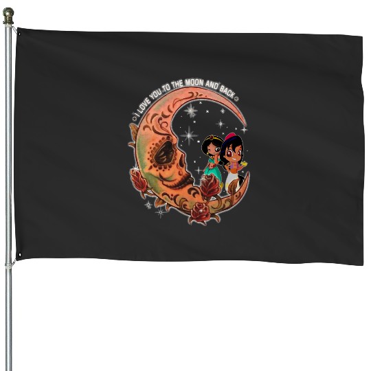 I Love You To The Moon And Back  : Disney princess tattoo Shirt,  Princess tattoo vintage t shirt, Disney princess tattoo Gift Fan S-5XL House Flags
