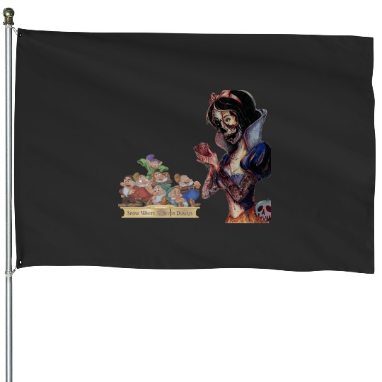 Snow white skull and seven Dwarfs  : Disney princess tattoo Shirt,  Princess tattoo vintage t shirt, Disney princess tattoo Gift Fan S-5XL House Flags