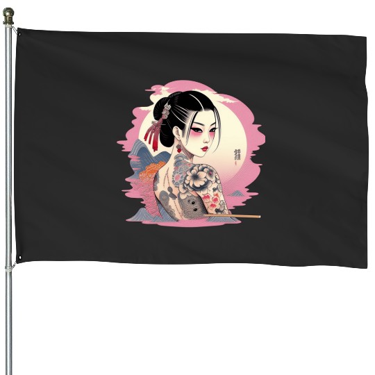 Yakuza princess  : Disney princess tattoo Shirt,  Princess tattoo vintage t shirt, Disney princess tattoo Gift Fan S-5XL House Flags