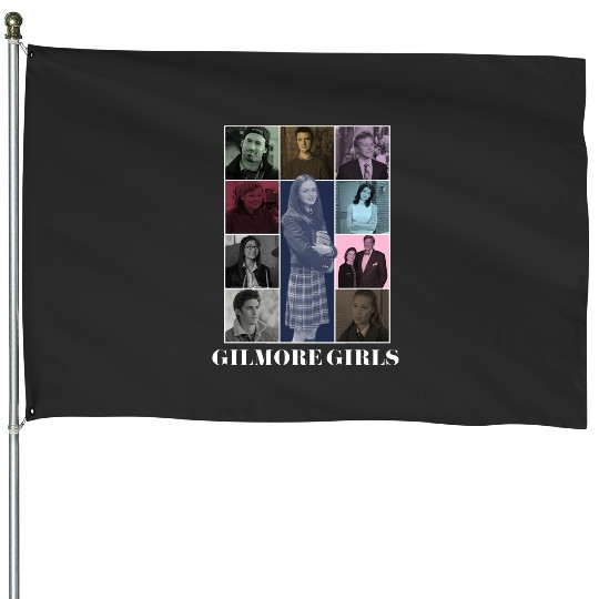 Gilmore Girls Eras Tour White Print House Flags